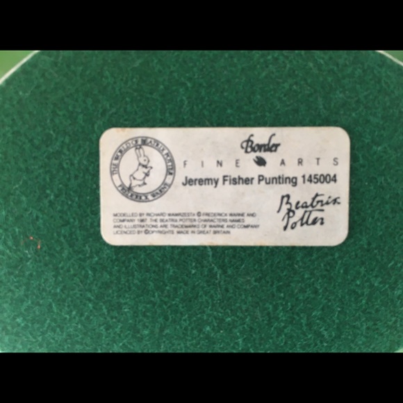 *Rare* Beatrix Potter Jeremy Fisher Figurine - Picture 8 of 10